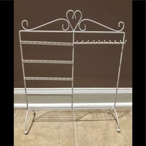 White jewelry organizer for necklaces / earrings